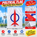 DAP Democratic Action Party Flag 80x100cm DAP Banner PG火箭党旗 #9021